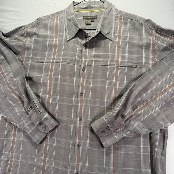 Royal Robbins Other - Royal Robbins Shirt Mens 2XL Gray Long Sleeve Button Up Modal Stretch Travel